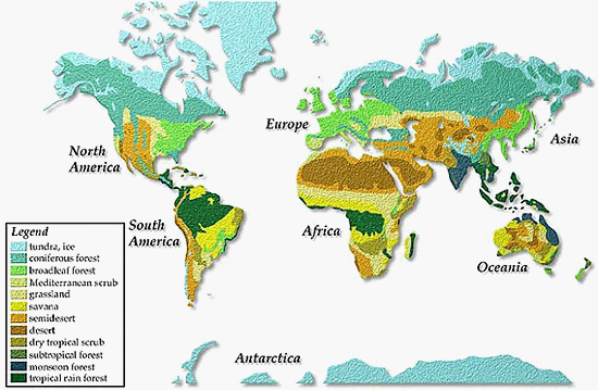 tundra climate map
